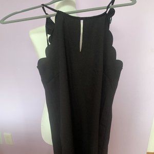Thin black summer cocktail dress